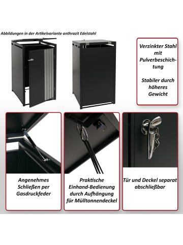 MCW 1er-Mülltonnenverkleidung O67, Anthrazit