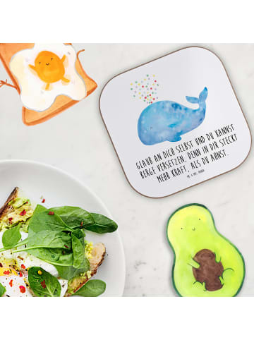 Mr. & Mrs. Panda Untersetzer für Gläser Selbstvertrauen stärken ... in Weiß