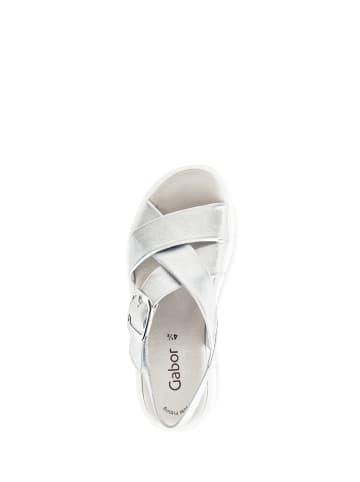 Gabor Fashion Plateau Sandale in silber