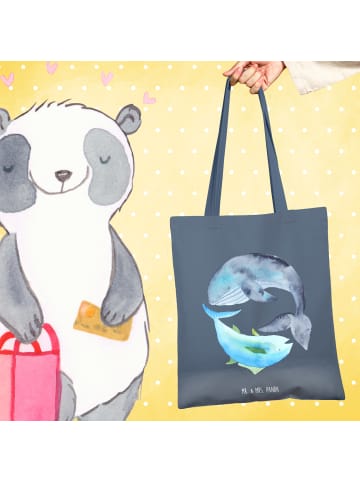 Mr. & Mrs. Panda Tote Bag Walfisch Thunfisch ohne Spruch in Indigo Blue