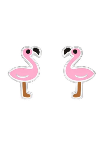 schmuck23 Ohrringe 925 Silber Flamingo in Pink