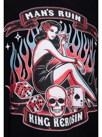 King Kerosin King Kerosin Print T-Shirt Man's Ruin in schwarz