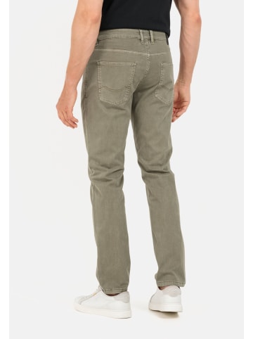 Camel Active Regular Fit 5-Pocket Canvas Hose in Khaki