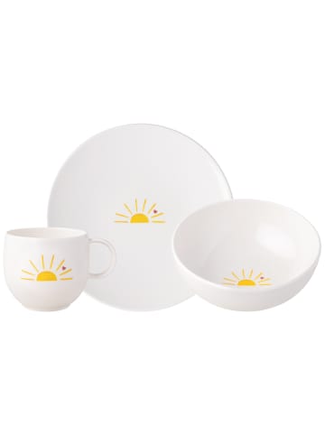 Villeroy & Boch 3-tlg. Frühstücksset Hello Sunshine With Love in in weiß-gelb