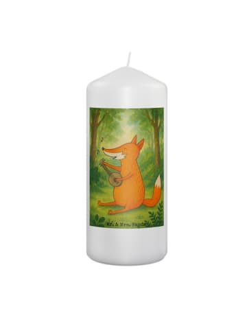 Mr. & Mrs. Panda Kerze Fuchs Gitarre Design ohne Spruch in Weiß