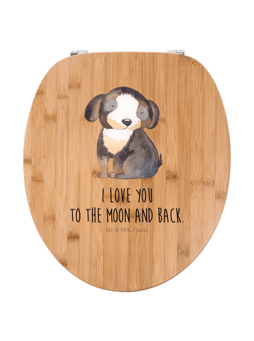 Mr. & Mrs. Panda Klodeckel Hund Entspannen mit Spruch in Braun