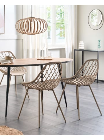Beliani 2er-Set Esszimmerstuhl CANTON II in Beige