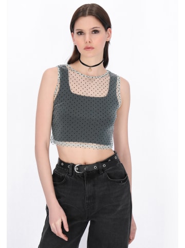 myMo ROCKS Women Top in aqua black