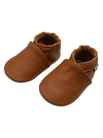Yalion Baby Krabbelschuhe aus Leder, weiche Lauflernschuhe mit rutschfester Sohle 