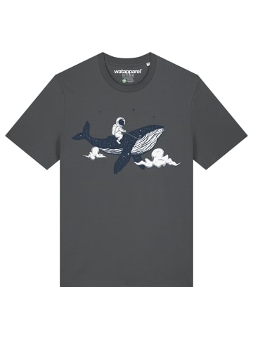 wat? Apparel T-Shirt Spacewhale in Grau