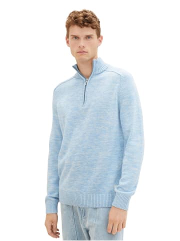 Tom Tailor Pullover KNITTED TROYER in Blau