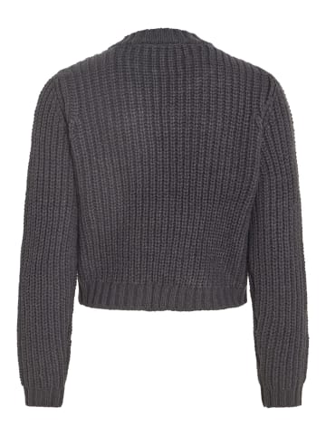 Vila Strickjacke in Dark Grey Melange