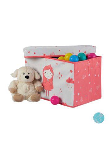 relaxdays Sitzbox Prinzessin in Rosa