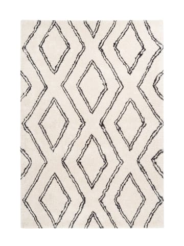 Kayoom Hochflor Teppich Orlando 225 in creme - rechteckig