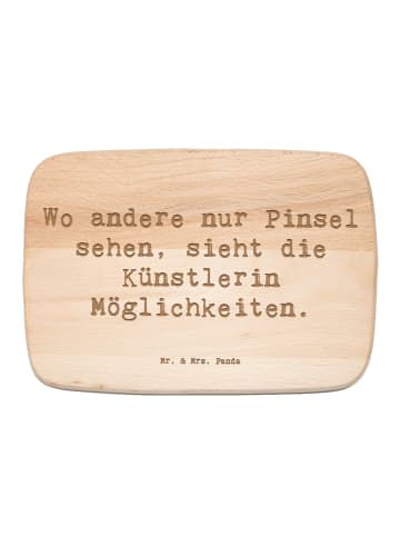 Mr. & Mrs. Panda Holzbrett Spruch Künstlerin Visionen mit Spruch in Transparent