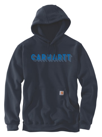 Graphic Kapuzensweatshirt in marineblau
