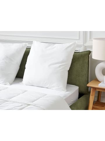 Beliani Kissen TRIGLAV in Weiß - (W) 80 x (H) 10 x (L) 80 cm
