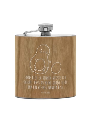 Mr. & Mrs. Panda Flachmann Avocado Kern rollt mit Spruch in Braun