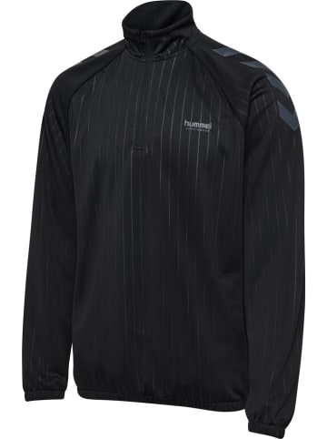 Hummel Trainingsjacke "Hmlstripe Halfzip" in Schwarz
