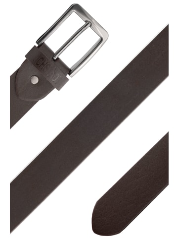 Reichstadt Herren Fashion Gürtel Echtleder in Dark Brown
