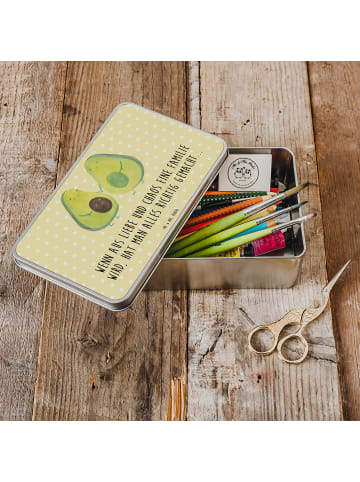 Mr. & Mrs. Panda Dose Avocado Pärchen mit Spruch in Gelb Pastell