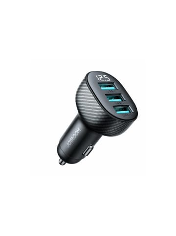 COFI 1453 Joyroom JR-CCD03 3,4A Autoladegerät mit 3x USB-A Display - Schwarz in Schwarz
