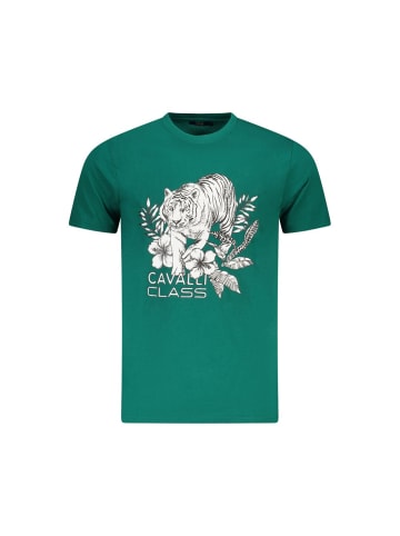 cavalli CLASS Grünes Baumwoll-T-Shirt