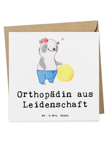 Mr. & Mrs. Panda Deluxe Karte Orthopädin Leidenschaft mit Spruch in Weiß