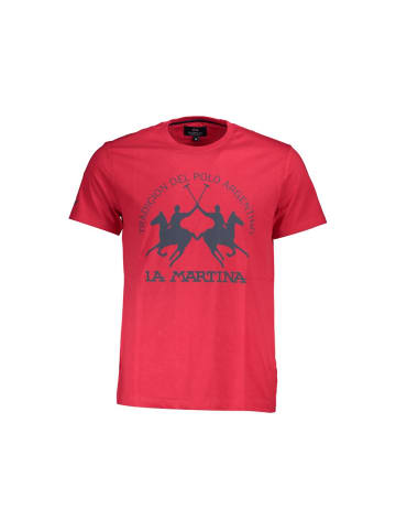 La Martina Rotes Baumwoll-T-Shirt