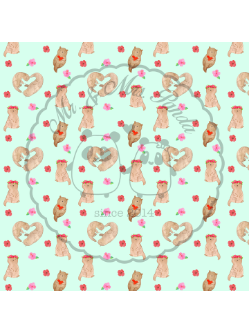 Mr. & Mrs. Panda Tablett Otter Herz ohne Spruch in Türkis