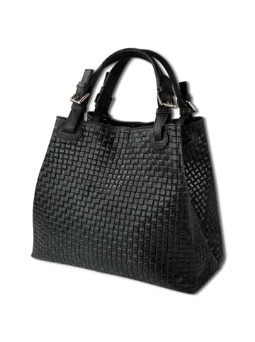 Toscanto Toscanto Handtasche, Umhängetasche Leder schwarz ca. 31cm