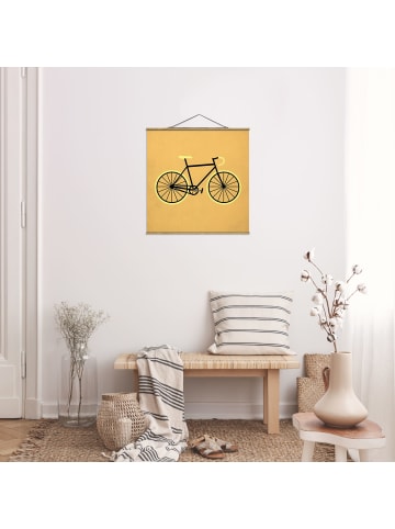 WALLART Stoffbild mit Posterleisten - Fahrrad in Gelb in Orange