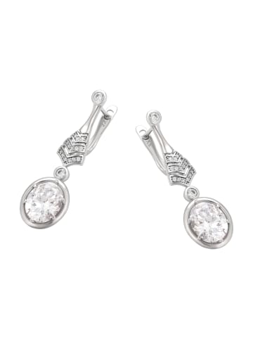 NAEMI Women Earrings in Silver White