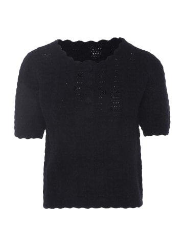 faina Damen Kurzarm Pullover in SCHWARZ