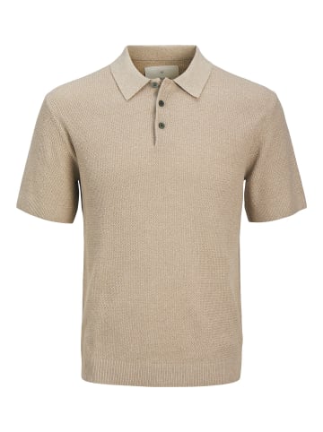 Jack & Jones Gestricktes Polo in Greige