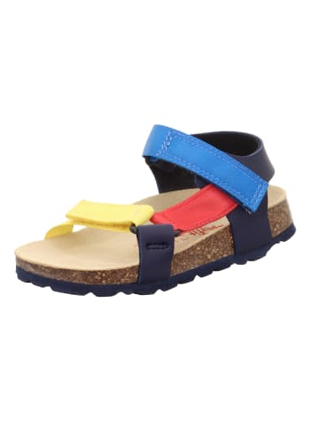 superfit Tieffußbett Sandale FUSSBETTPANTOFFEL in Blau/Mehrfarbig