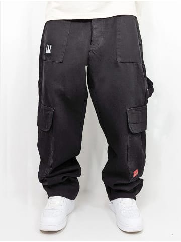 DADA Baggy Cargo Jeans mit Taschen – Worker Style in Schwarz