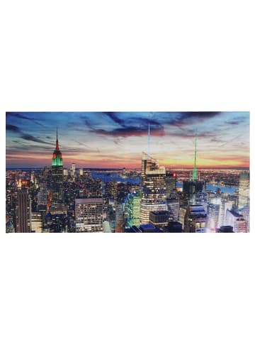 MCW LED-Bild mit Timer, 100x50cm New York, flackernd