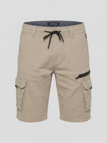 KOROSHI Kurze relax technische jogger cargo in grau