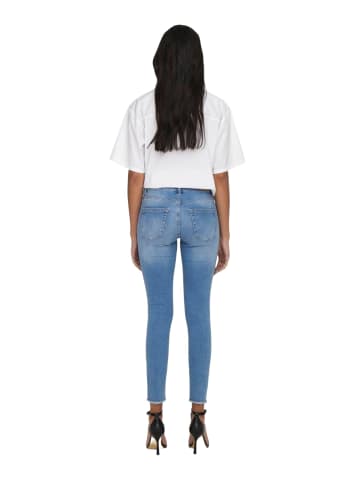 ONLY Jeans ONLBLUSH LIFE MID SK ANK RAW REA155 skinny in Blau