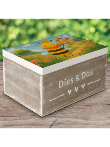 Mr. & Mrs. Panda Aufbewahrungsbox Biene König Design ohne Spruch in Weiß