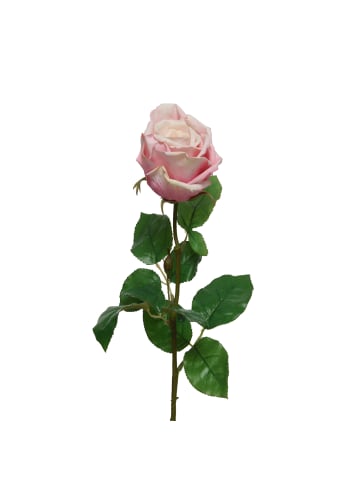 MARELIDA Kunstrose am Stiel in rosa - H: 68cm