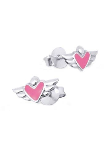 schmuck23 Silber Ohrringe 925 Herz 0,7 cm x 0,8 cm