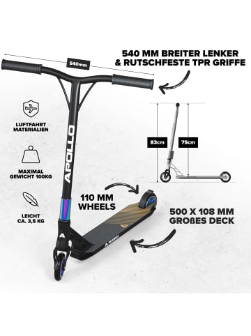 Apollo Stunt Scooter " Genesis Pro X - Rainbow " in rainbow