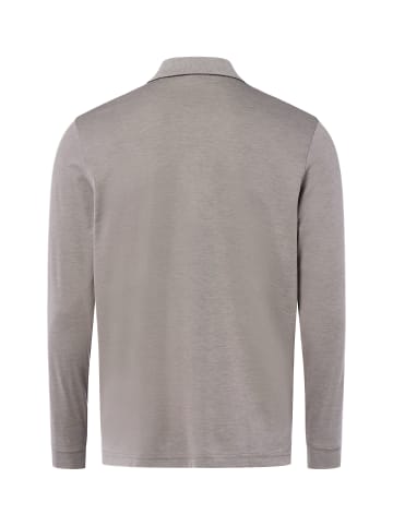 Ragman Langarm-Poloshirt - bügelleicht in grau - 0018