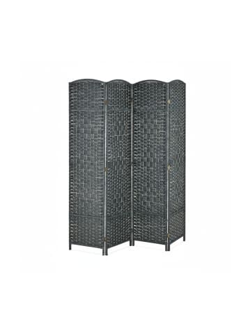 relaxdays Paravent in Grau - (B)160 x (H)170 cm