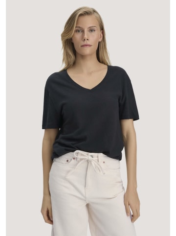 Hessnatur Hessnatur T-Shirt Oversize aus Leinen und Bio-Baumwolle in schwarz