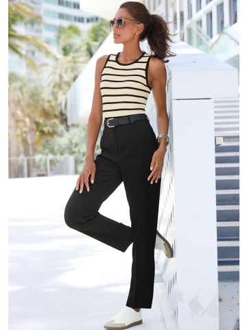 LASCANA Stricktop in beige-schwarz