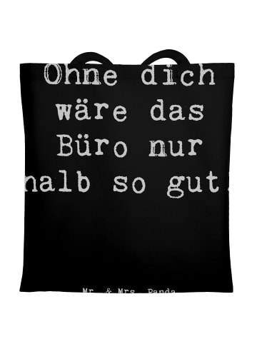 Mr. & Mrs. Panda Umhängetasche Spruch Sekretärin Beste mit Spruch in Schwarz