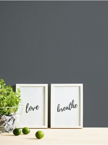 A.S. Création Tapete Fine Weave in Stahlblau